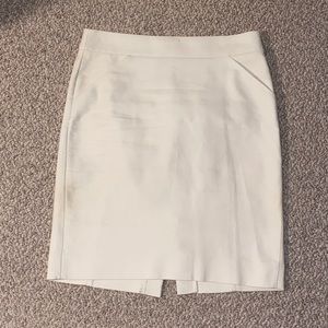 J Crew White Pencil Skirt